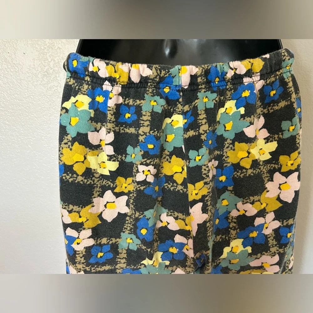 Nordstrom by Cristina Martinez Girls Jogger Sweat Pants Floral Elastic Pockets